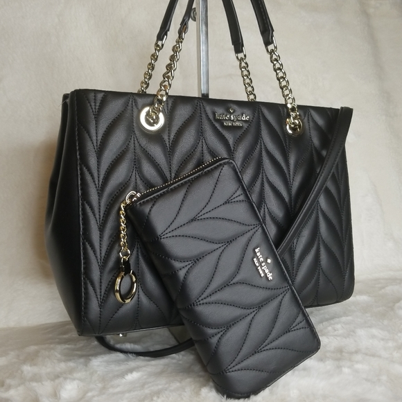 kate spade 2PCS SET QUITLED LEATHER BAG WALLET - Picture 13 of 13